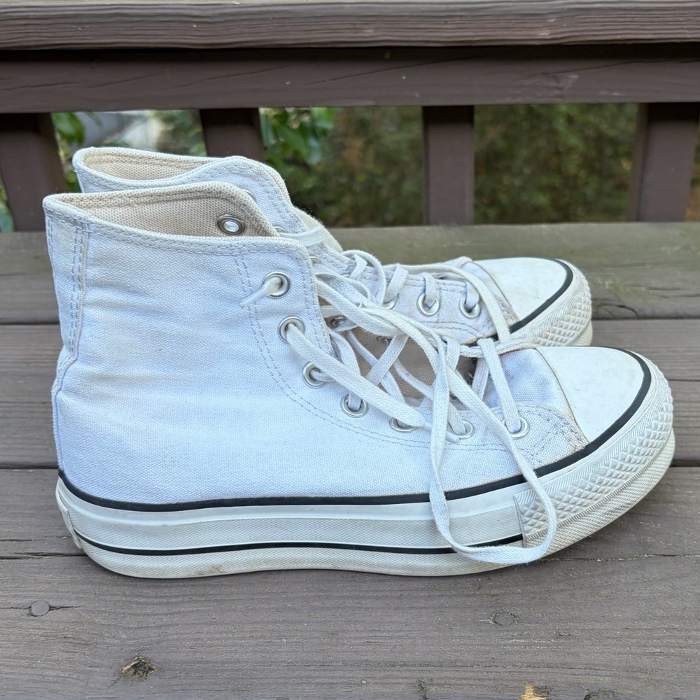 Converse White High-Top Sneakers - Picture 2 of 10